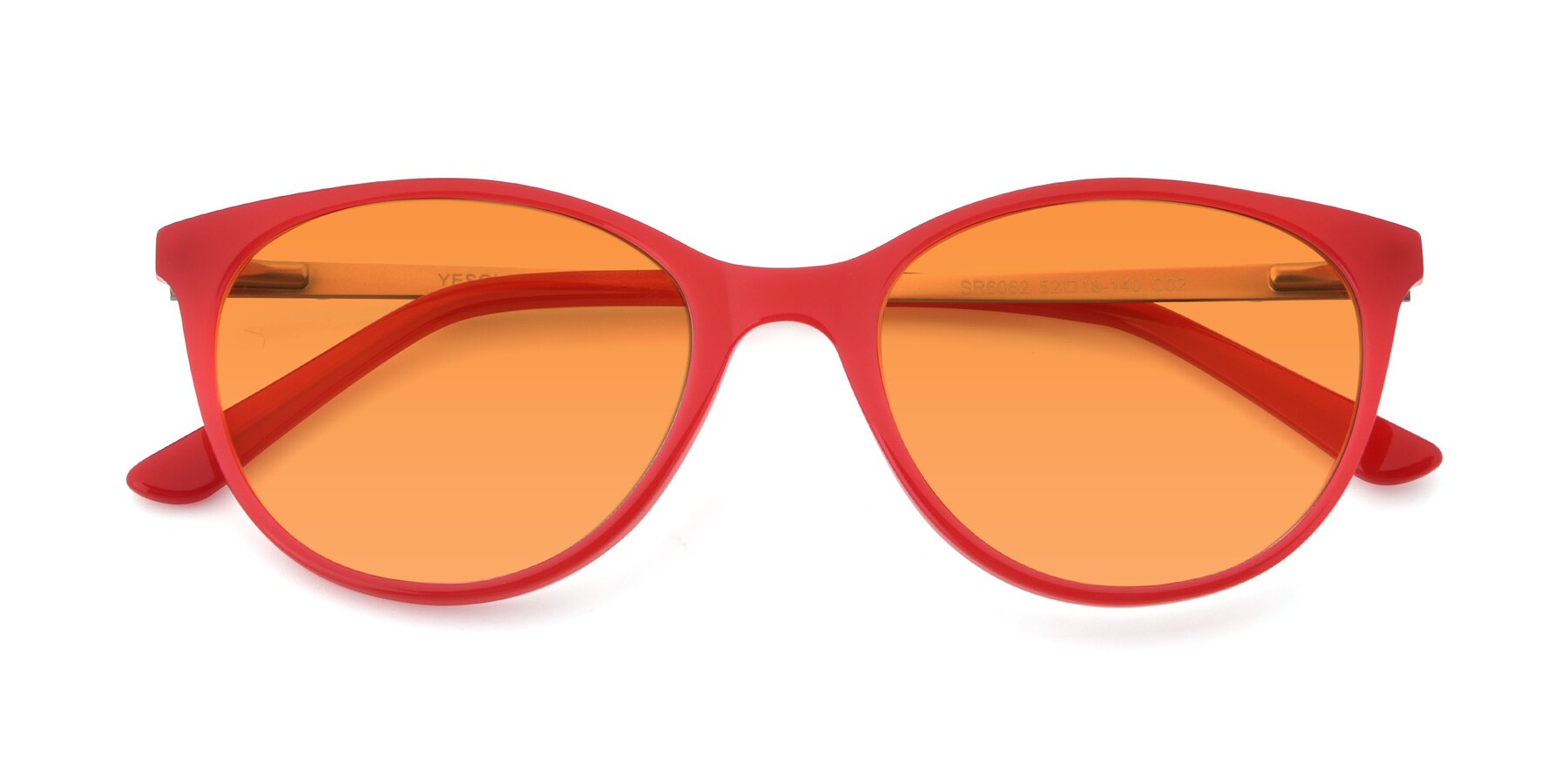 Folded Front of SR6062 in Rose with Orange Tinted Lenses