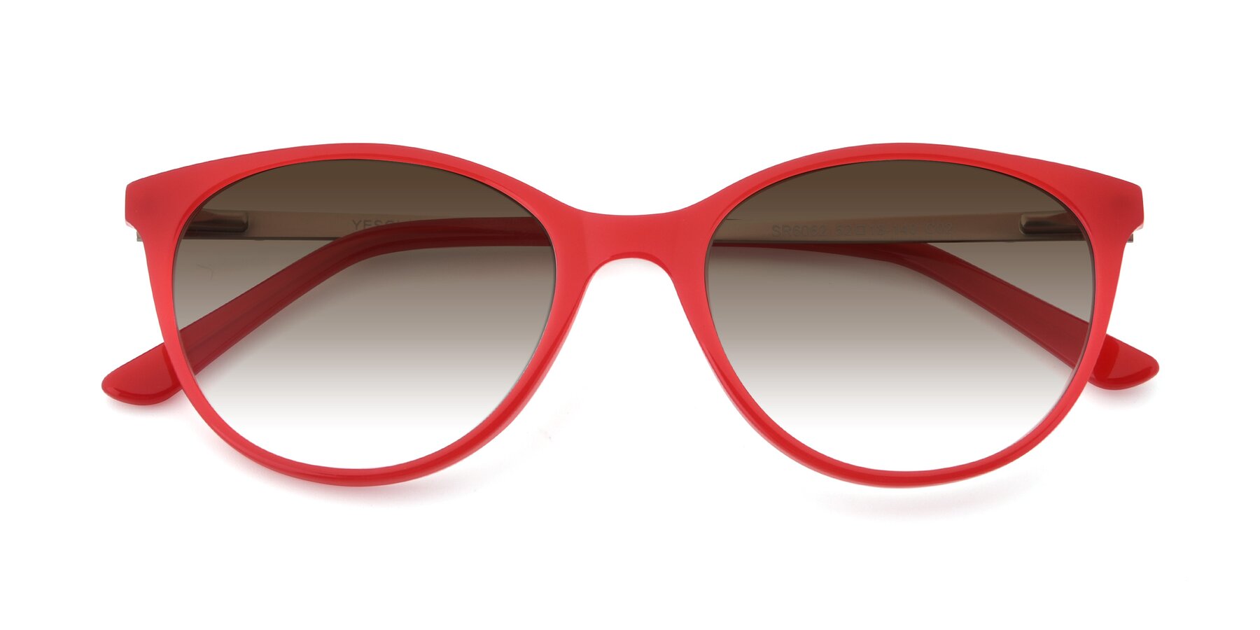 Folded Front of SR6062 in Rose with Brown Gradient Lenses