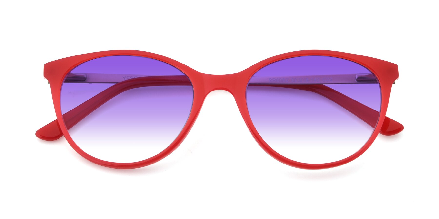 Folded Front of SR6062 in Rose with Purple Gradient Lenses