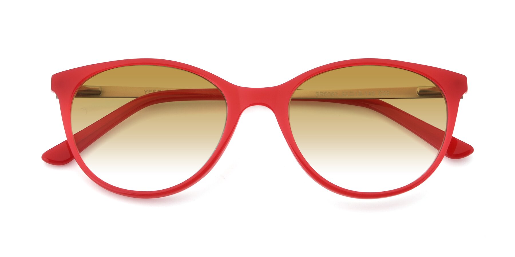 Folded Front of SR6062 in Rose with Champagne Gradient Lenses