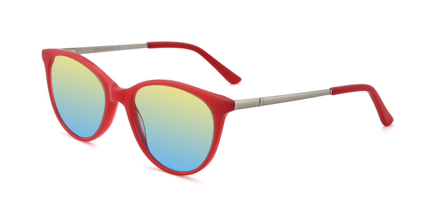 Angle of SR6062 in Rose with Yellow / Blue Gradient Lenses