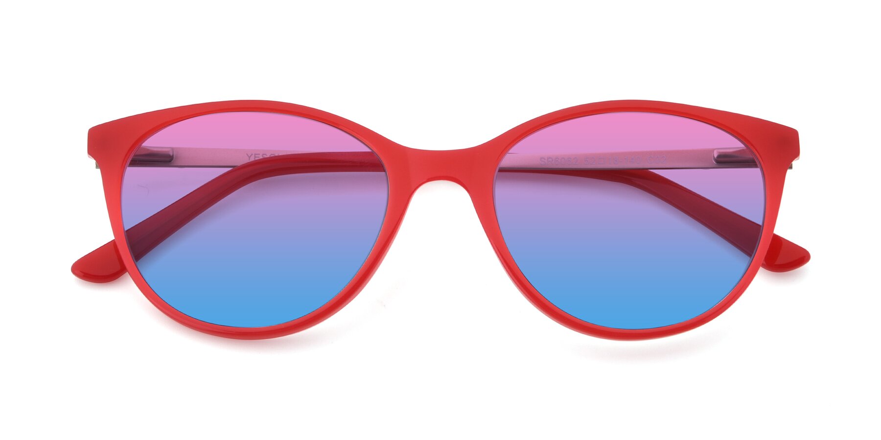 Folded Front of SR6062 in Rose with Pink / Blue Gradient Lenses