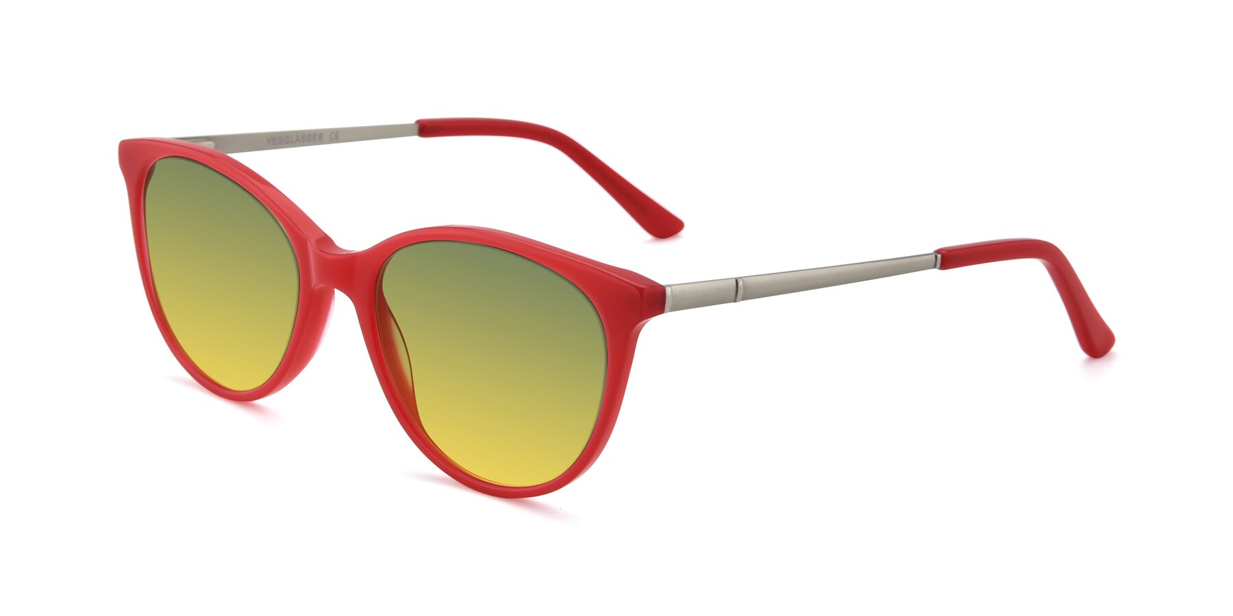Angle of SR6062 in Rose with Green / Yellow Gradient Lenses