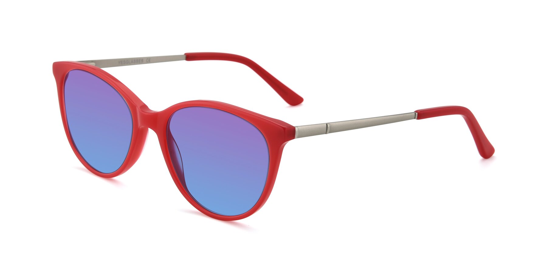 Angle of SR6062 in Rose with Purple / Blue Gradient Lenses