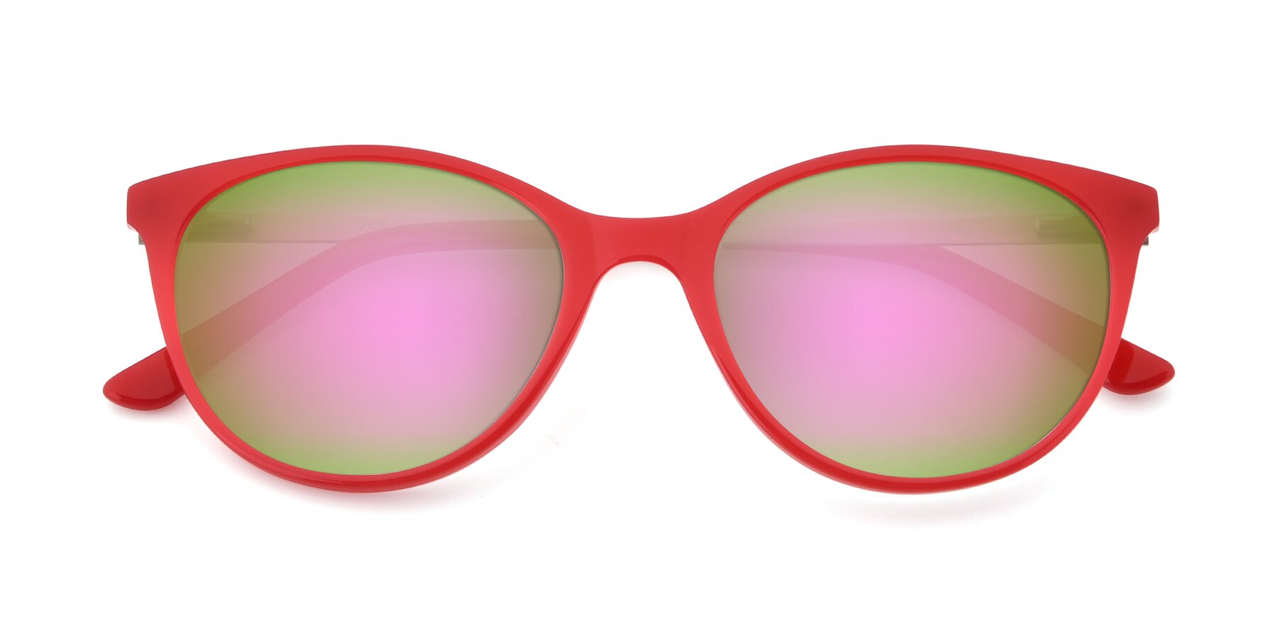 Folded Front of SR6062 in Rose with Pink Mirrored Lenses