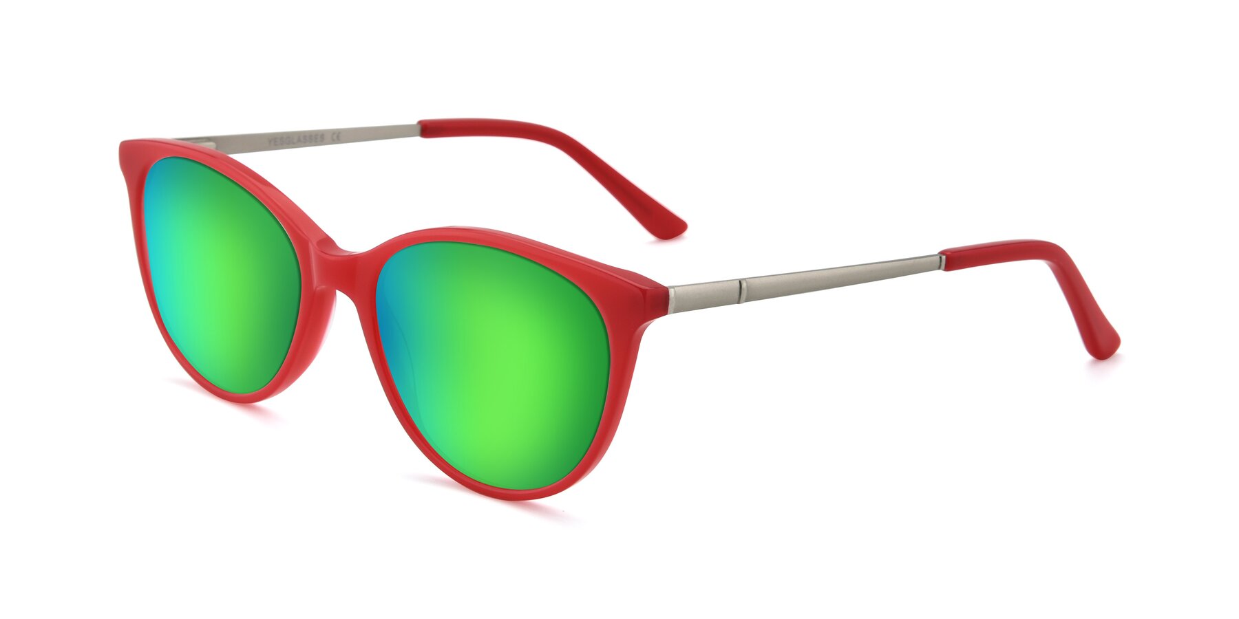 Angle of SR6062 in Rose with Green Mirrored Lenses