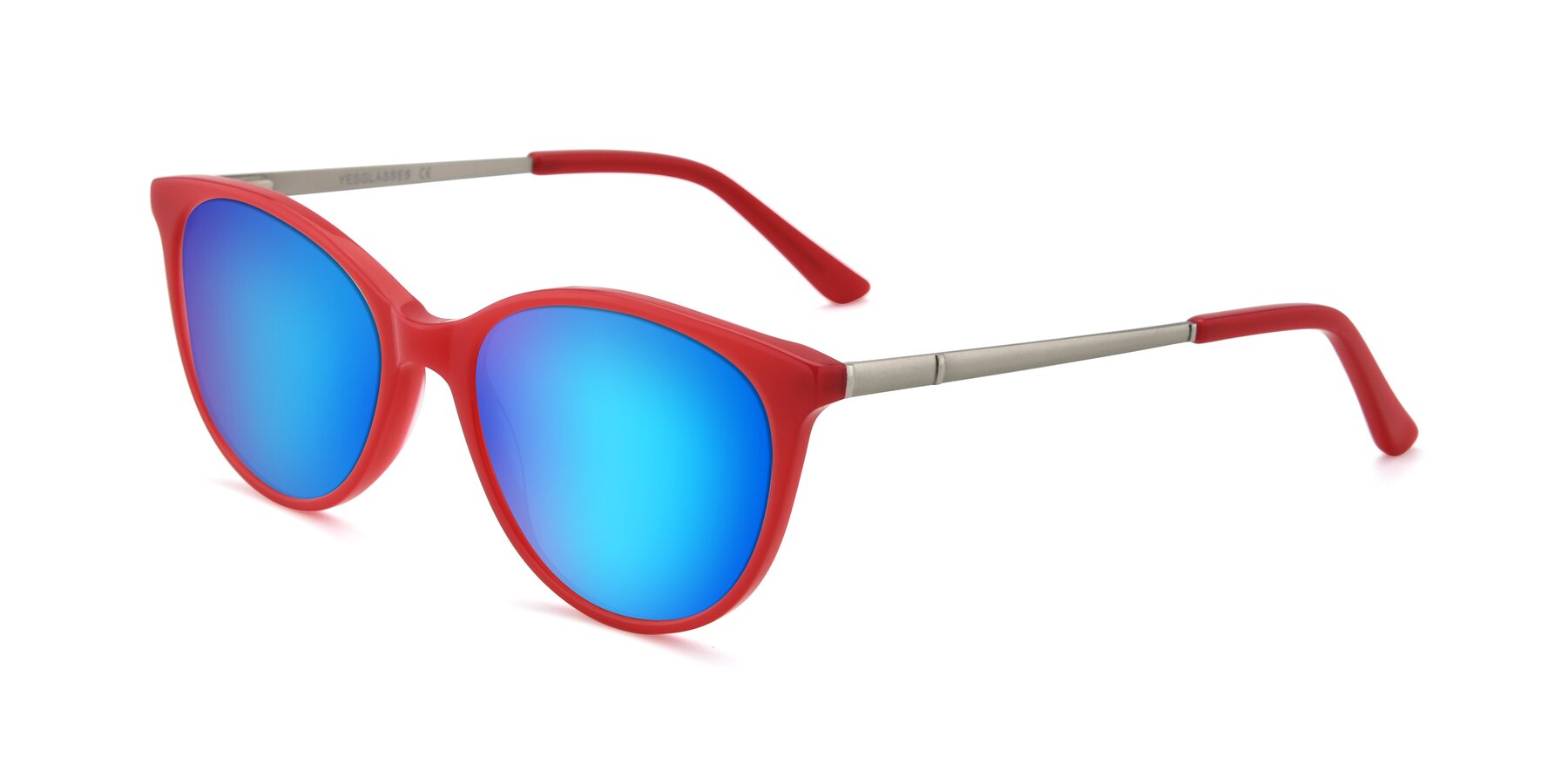 Angle of SR6062 in Rose with Blue Mirrored Lenses