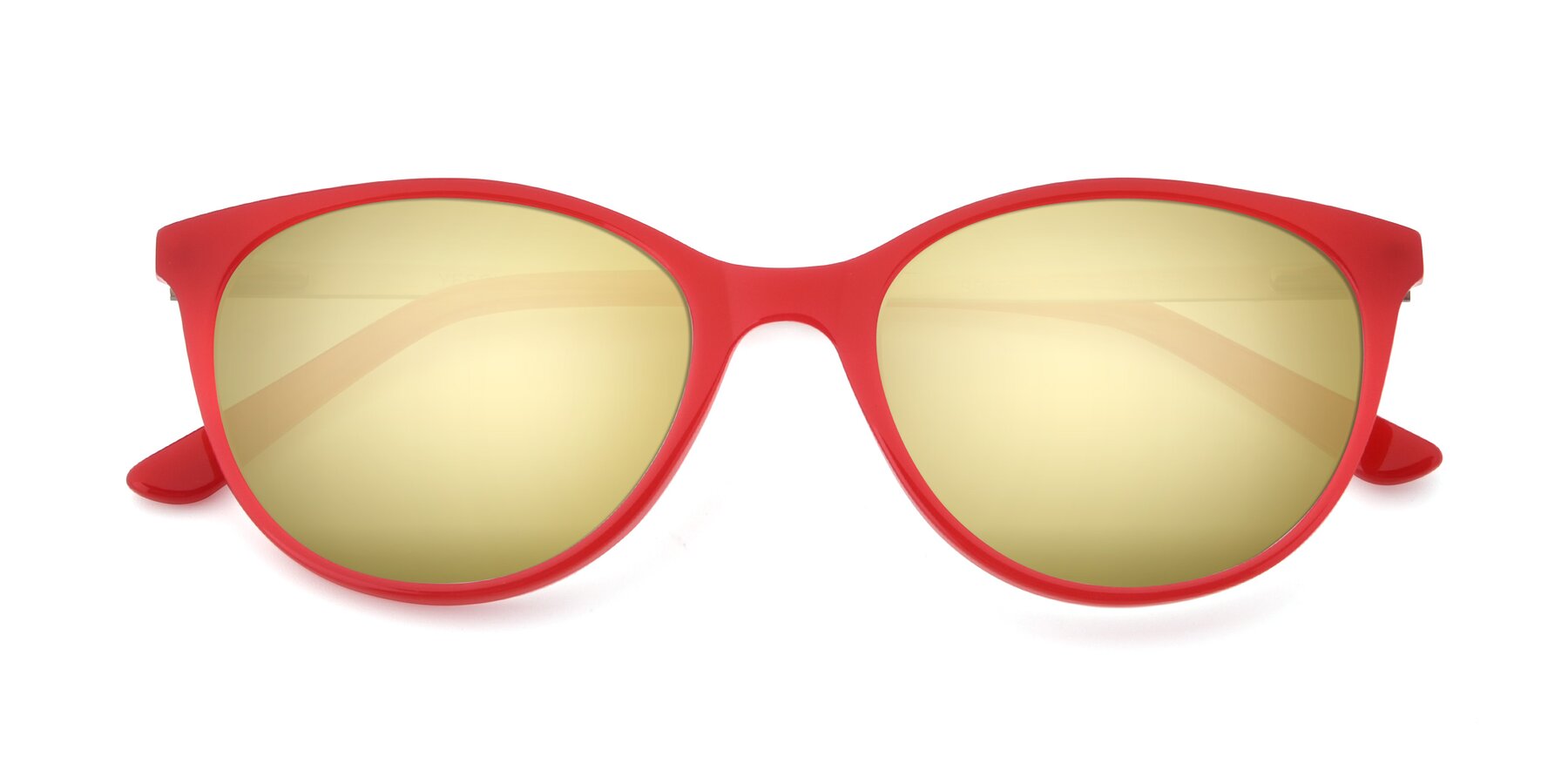 Folded Front of SR6062 in Rose with Gold Mirrored Lenses