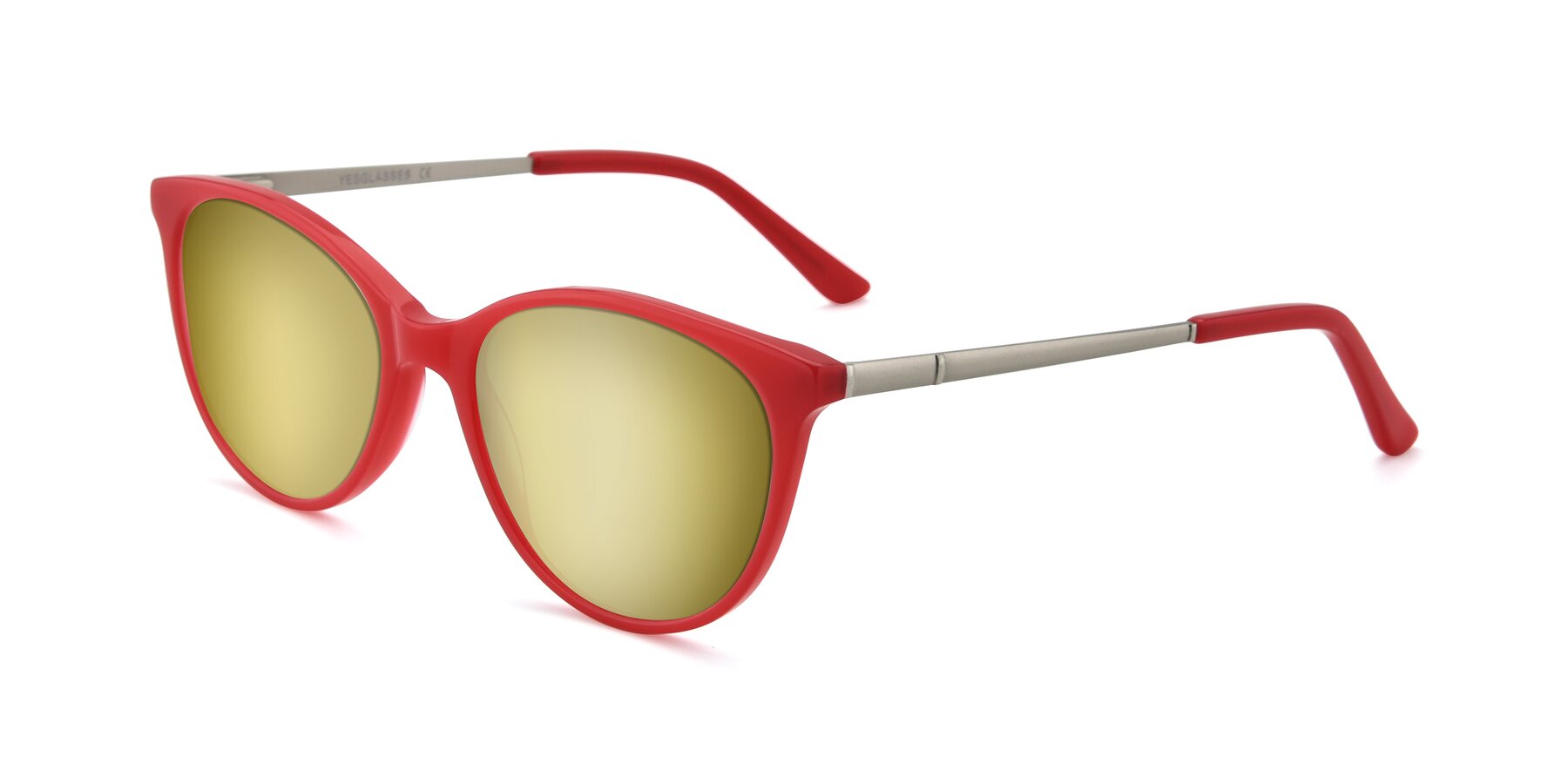 Angle of SR6062 in Rose with Gold Mirrored Lenses