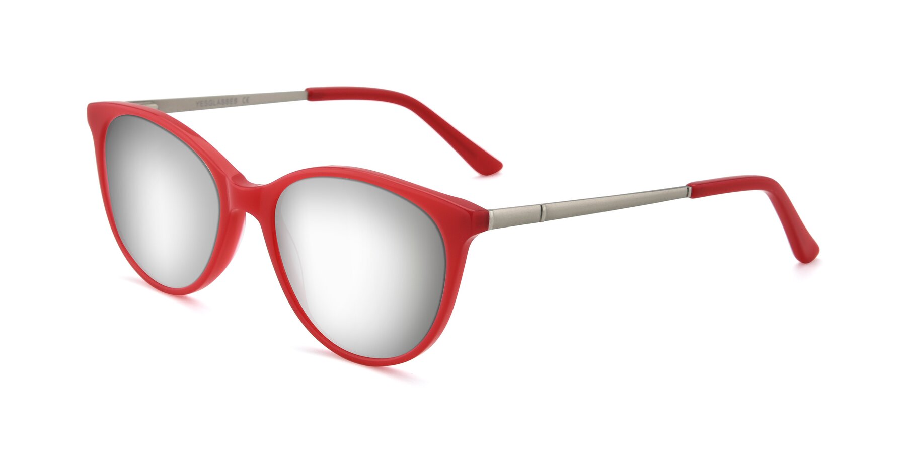 Angle of SR6062 in Rose with Silver Mirrored Lenses