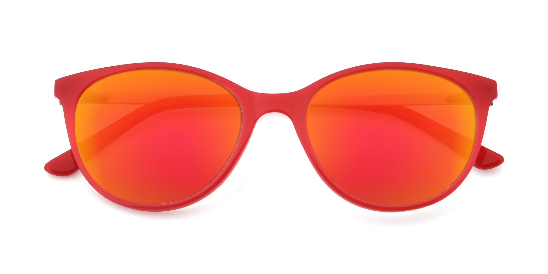 Folded Front of SR6062 in Rose with Red Gold Mirrored Lenses