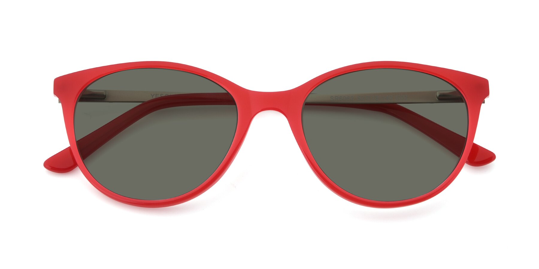 Folded Front of SR6062 in Rose with Gray Polarized Lenses