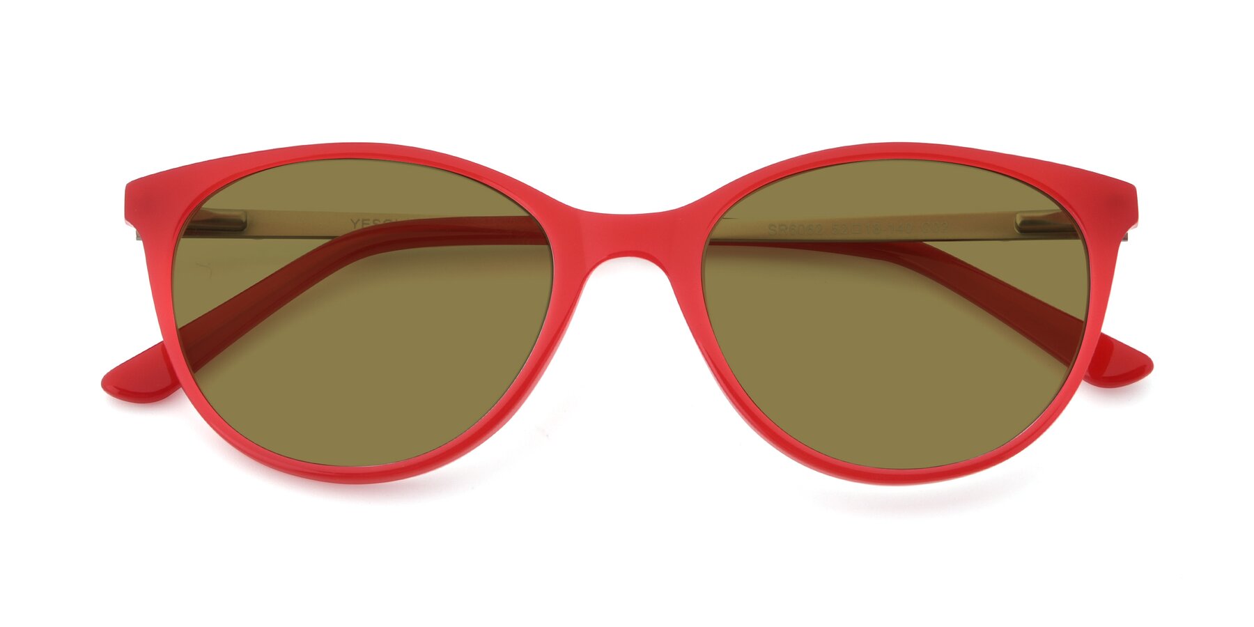 Folded Front of SR6062 in Rose with Brown Polarized Lenses