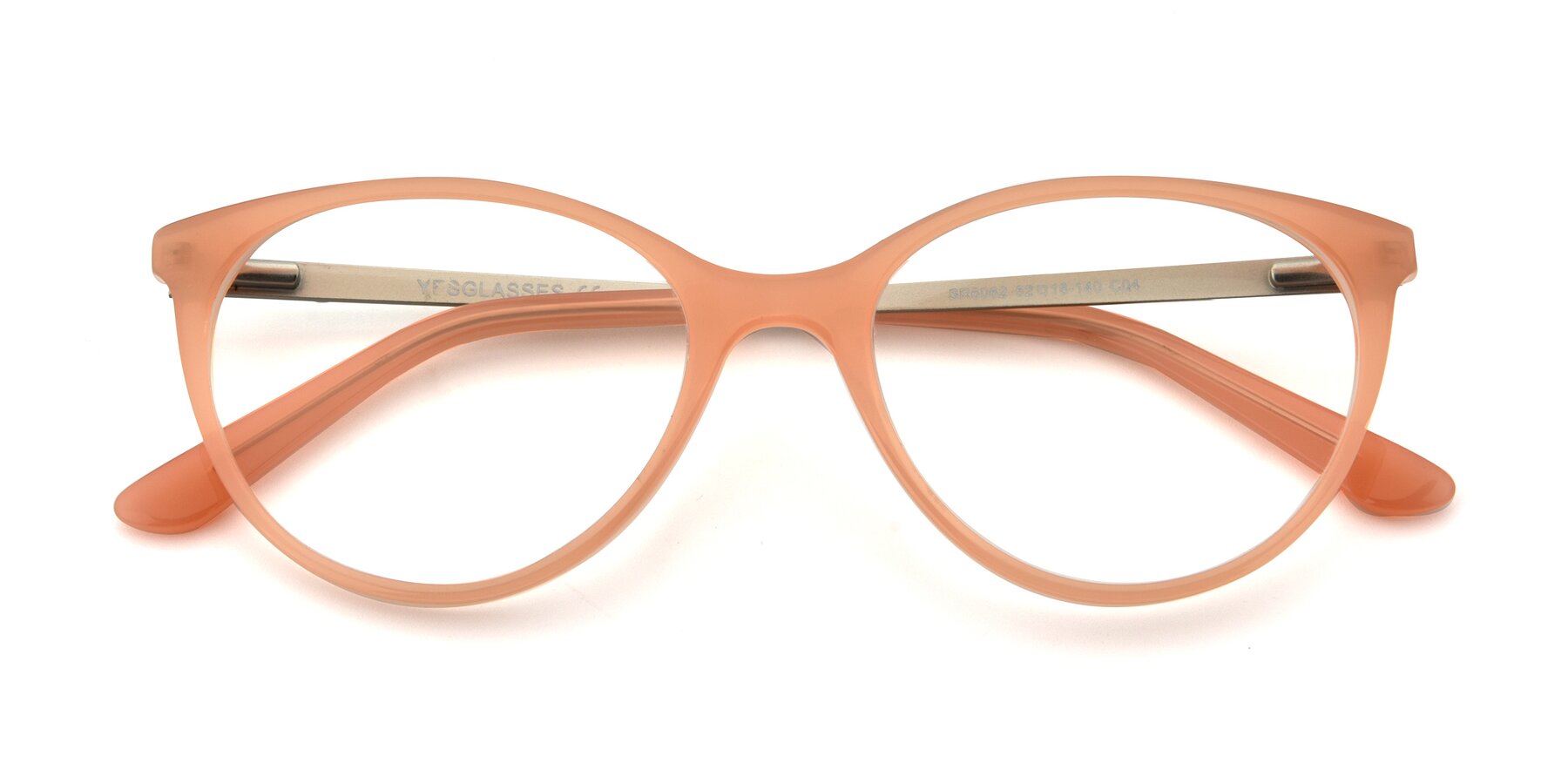 Folded Front of SR6062 in Pink with Clear Blue Light Blocking Lenses