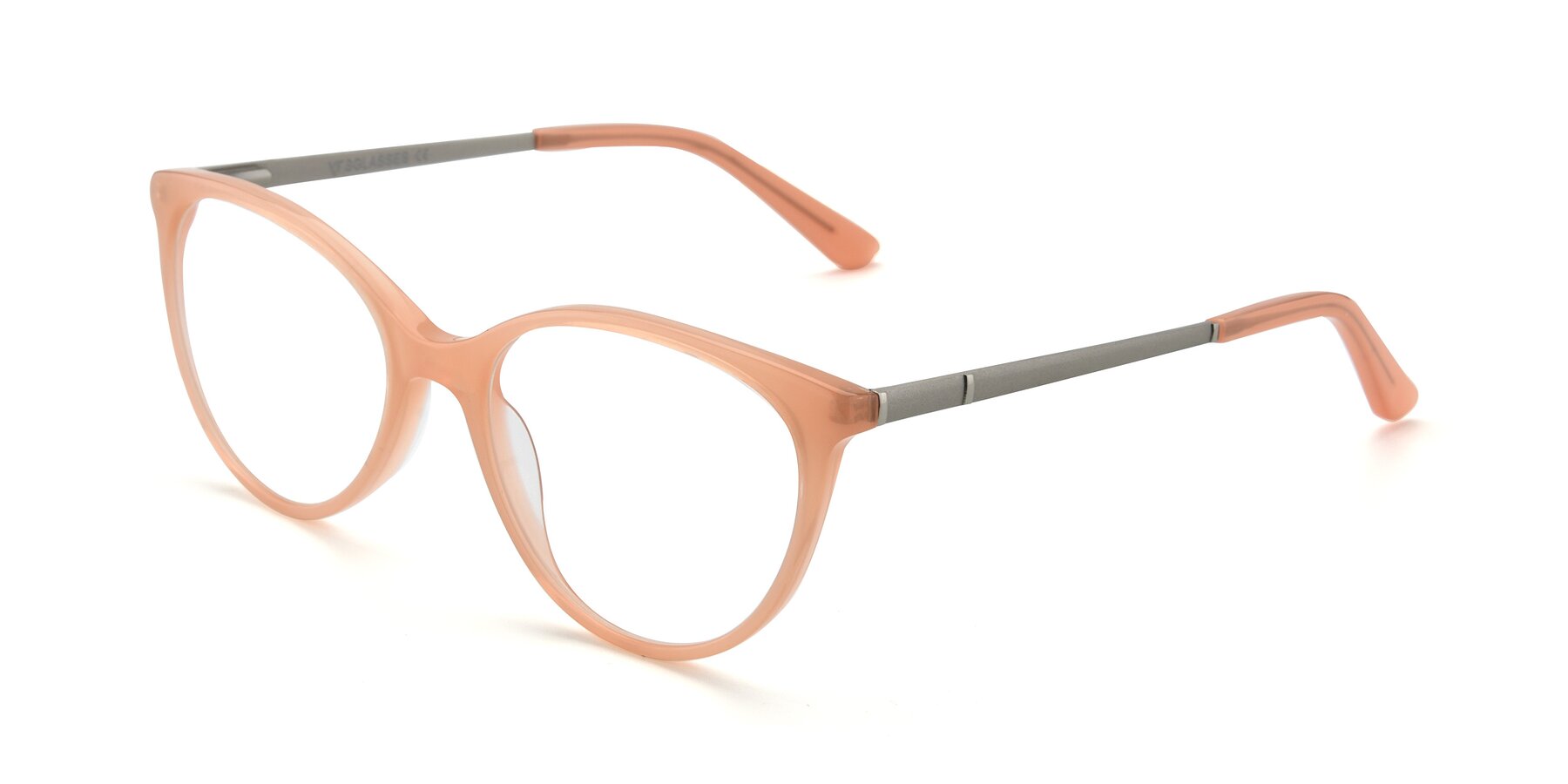 Angle of SR6062 in Pink with Clear Eyeglass Lenses