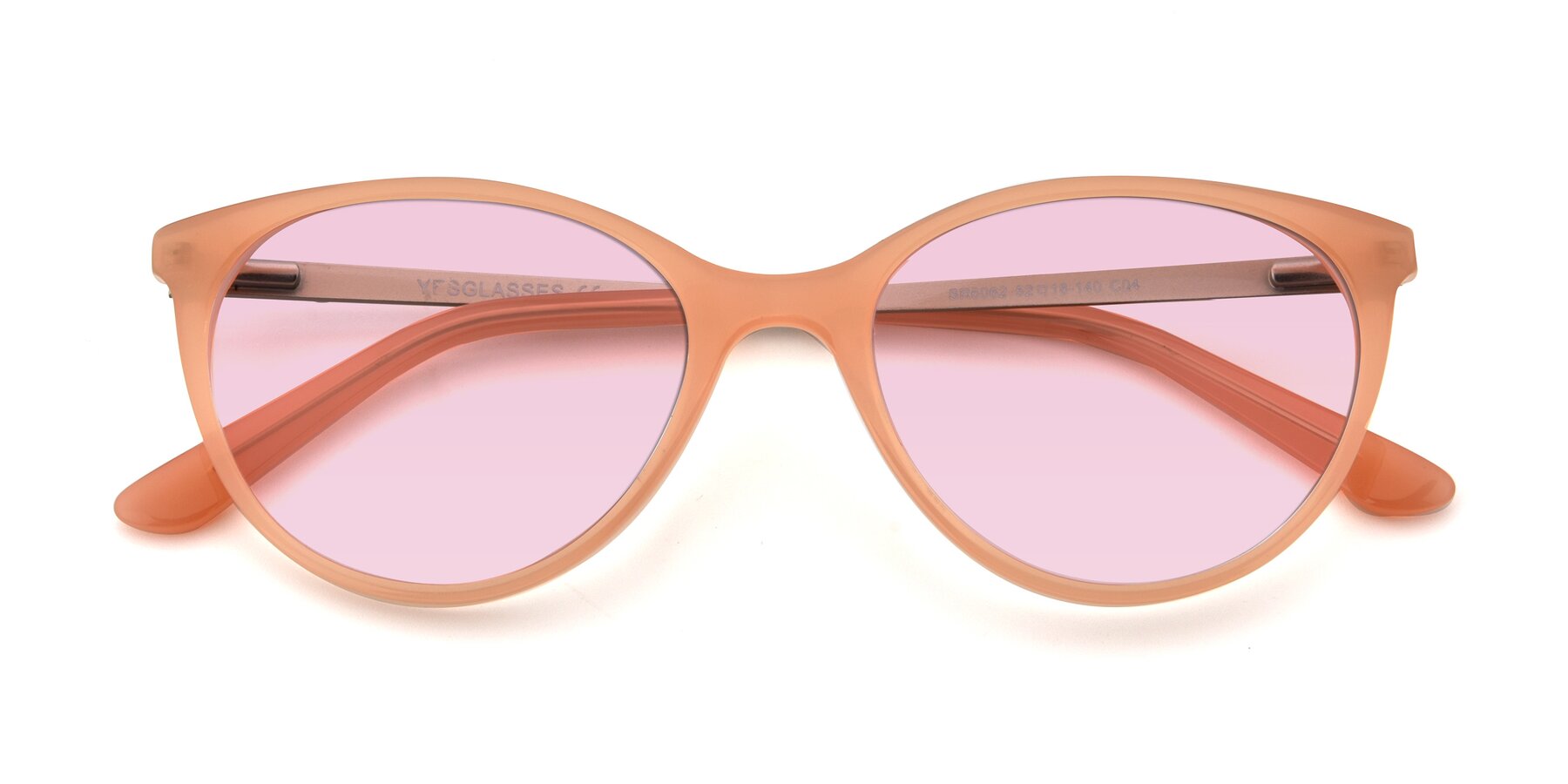 Folded Front of SR6062 in Pink with Light Pink Tinted Lenses