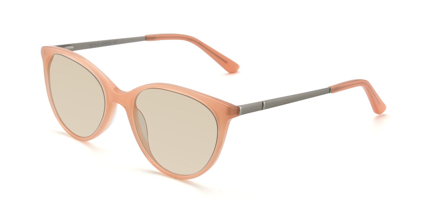 Angle of SR6062 in Pink with Light Brown Tinted Lenses
