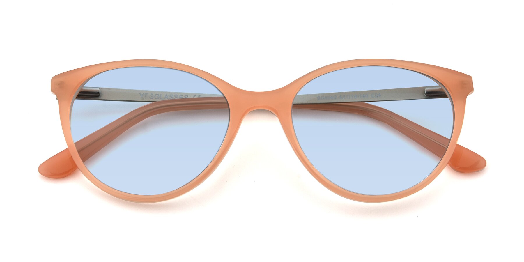Folded Front of SR6062 in Pink with Light Blue Tinted Lenses