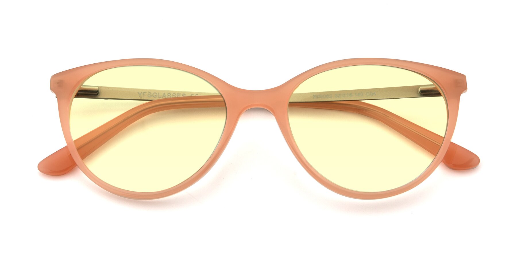 Folded Front of SR6062 in Pink with Light Yellow Tinted Lenses