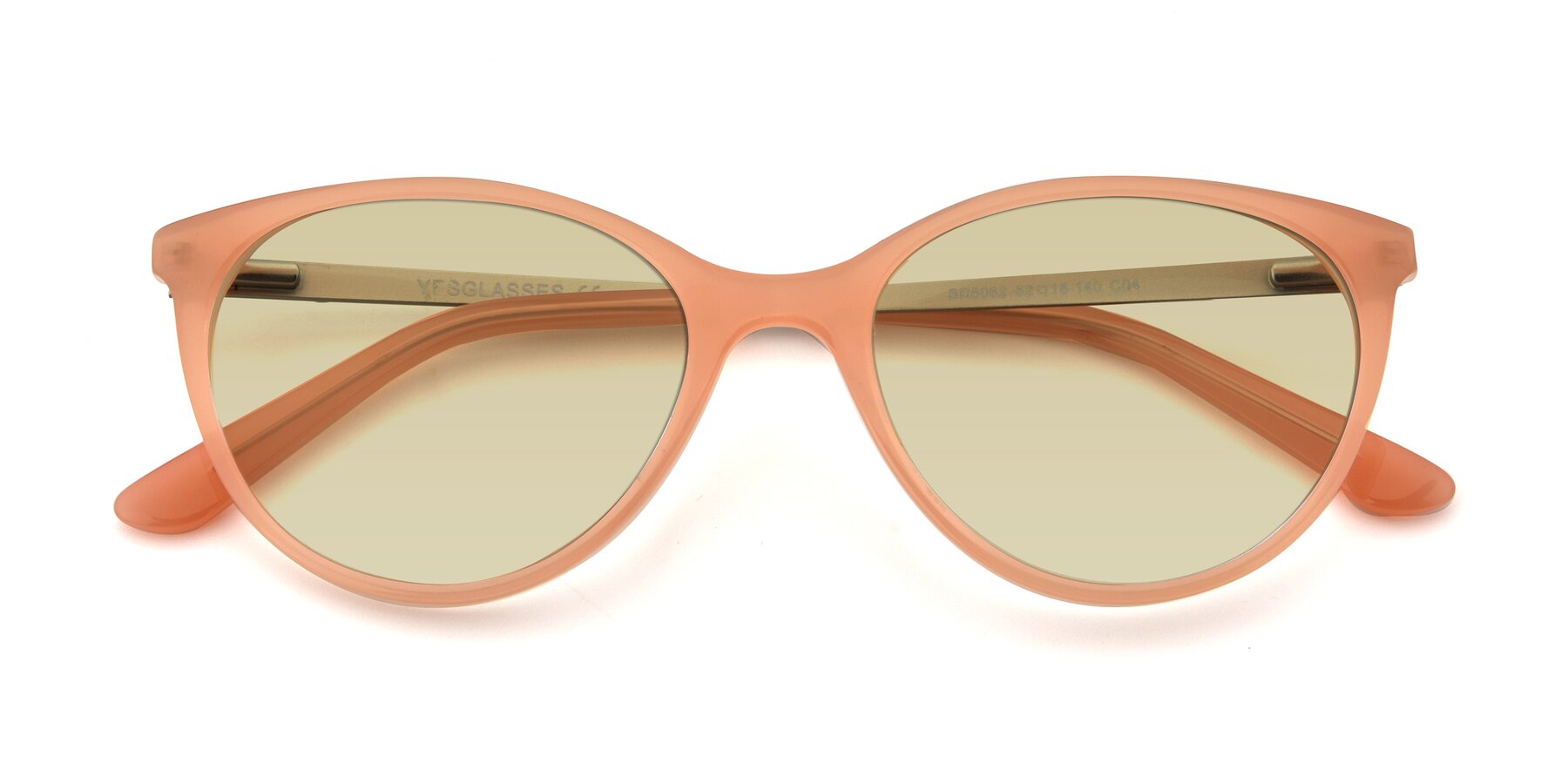 Folded Front of SR6062 in Pink with Light Champagne Tinted Lenses
