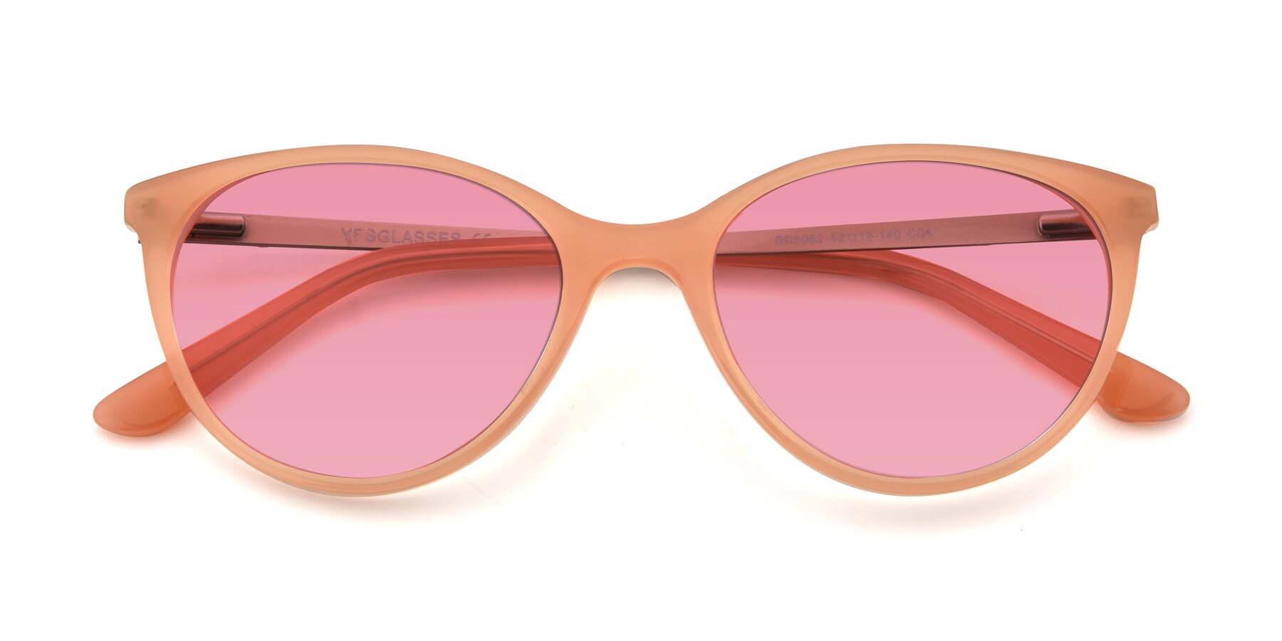 Folded Front of SR6062 in Pink with Pink Tinted Lenses