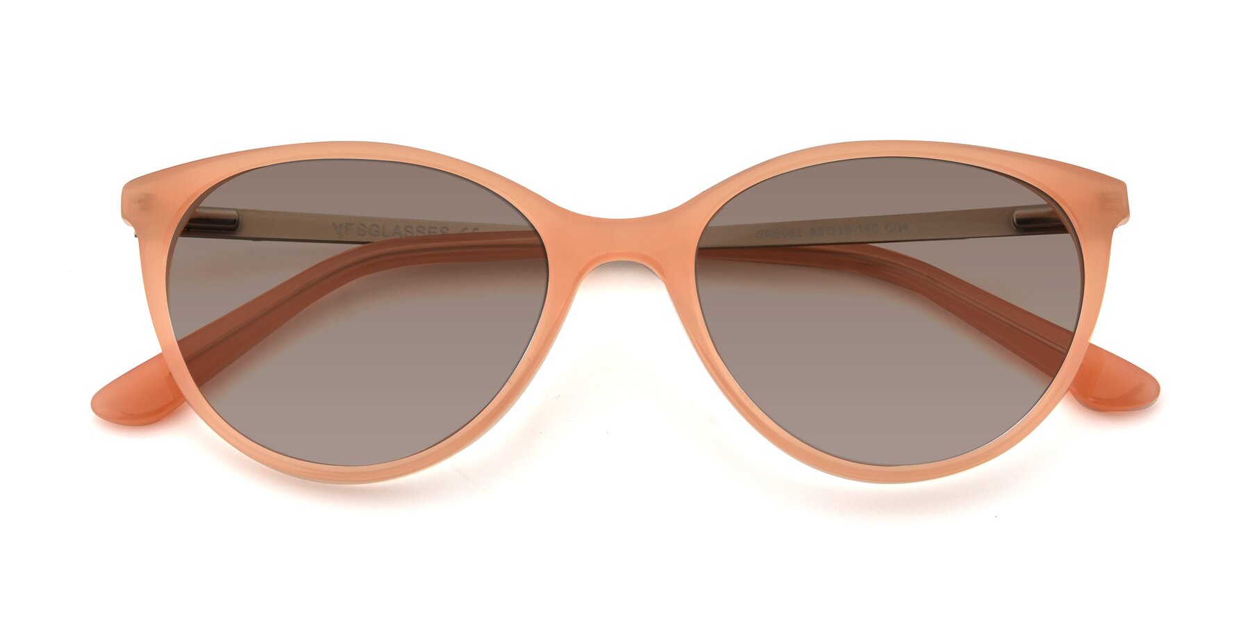 Folded Front of SR6062 in Pink with Medium Brown Tinted Lenses