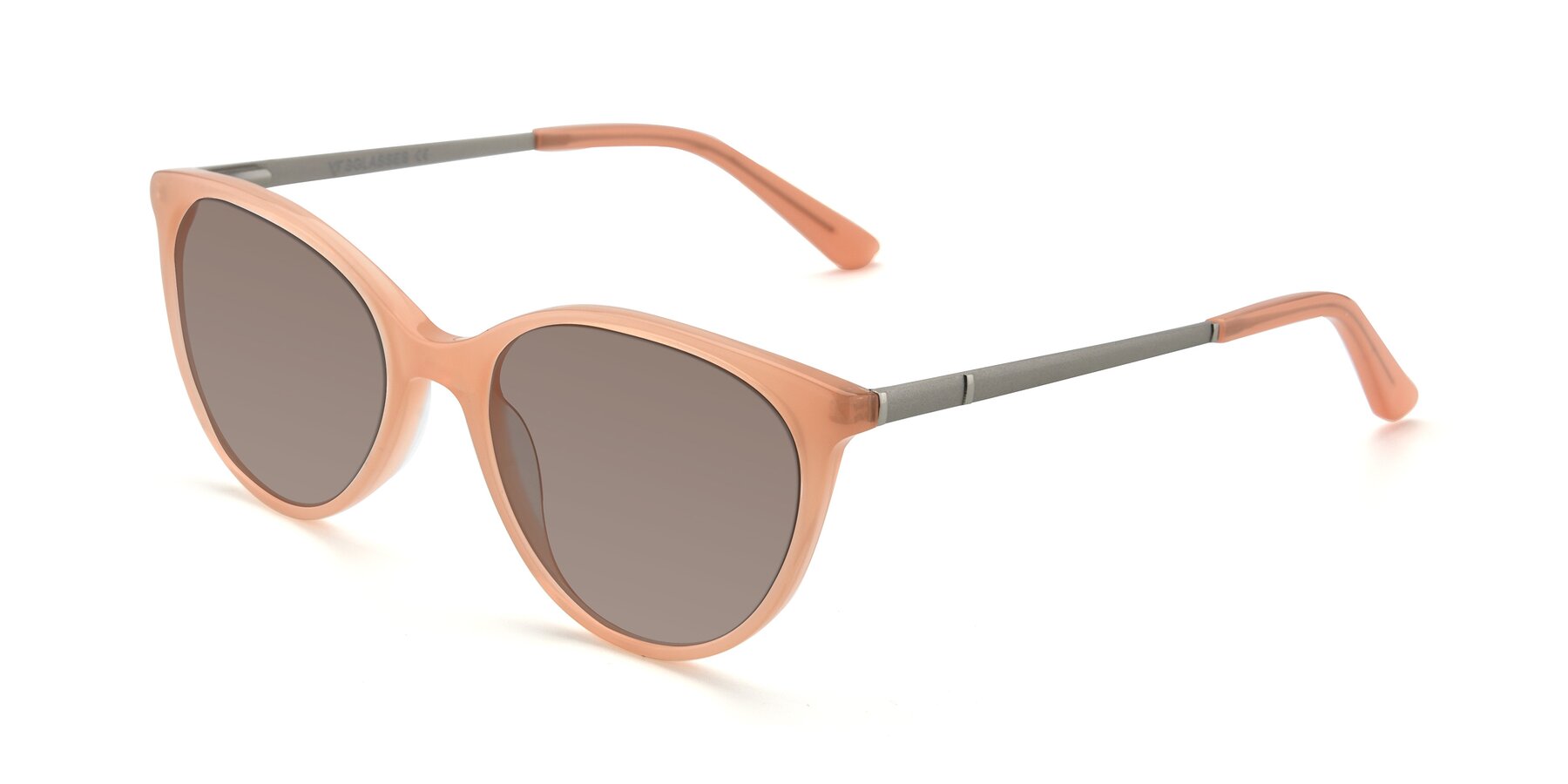 Angle of SR6062 in Pink with Medium Brown Tinted Lenses