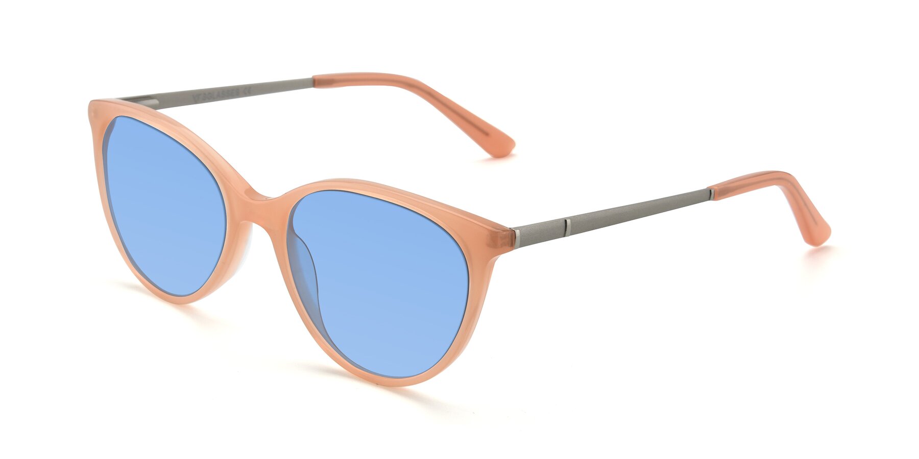 Angle of SR6062 in Pink with Medium Blue Tinted Lenses