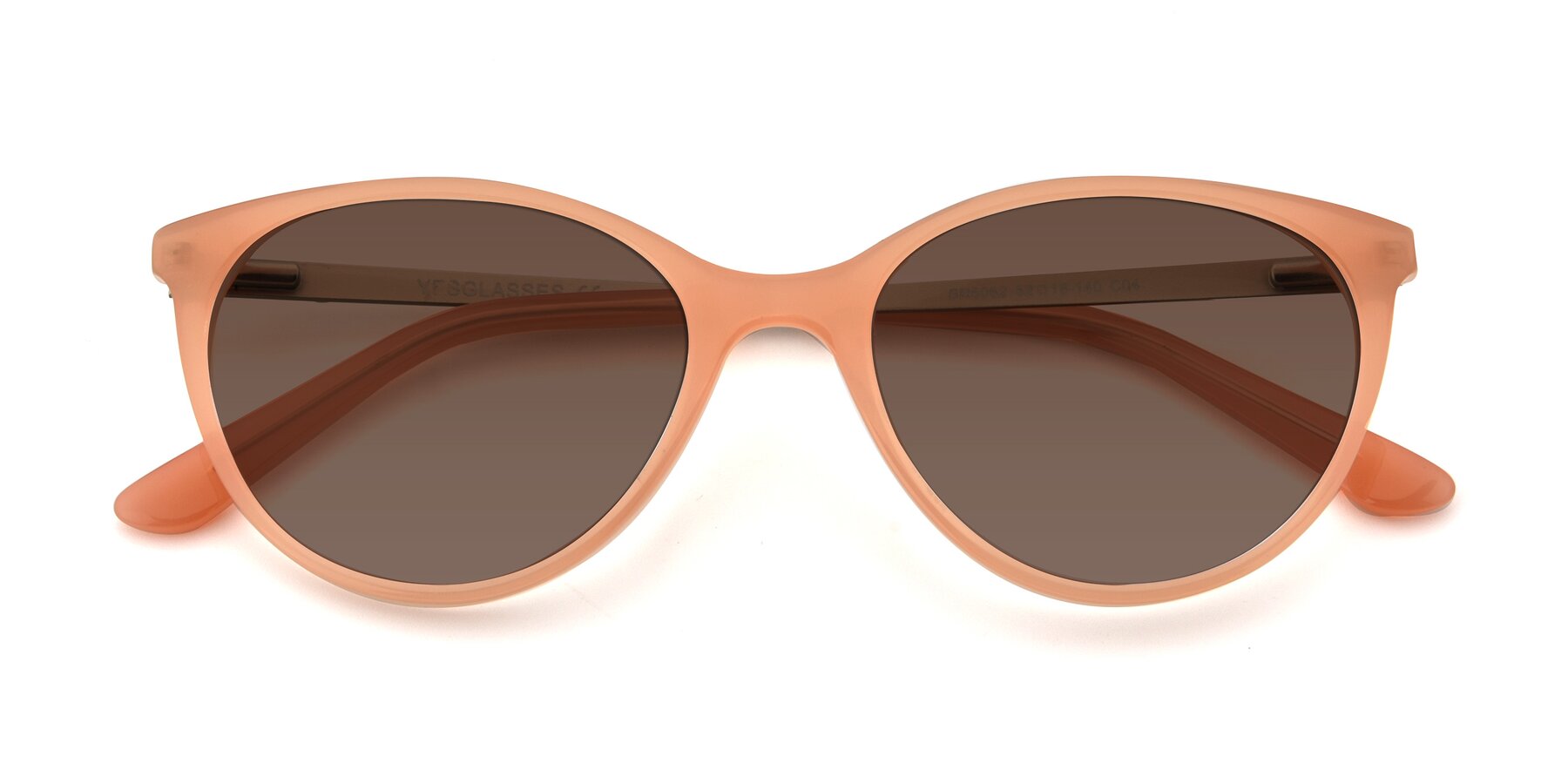 Folded Front of SR6062 in Pink with Brown Tinted Lenses