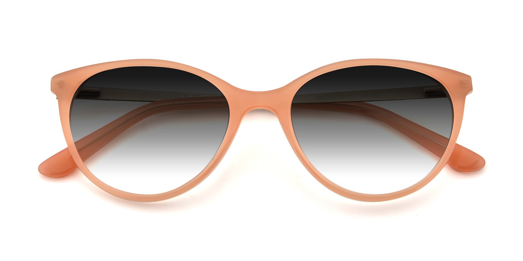 Folded Front of SR6062 in Pink with Gray Gradient Lenses