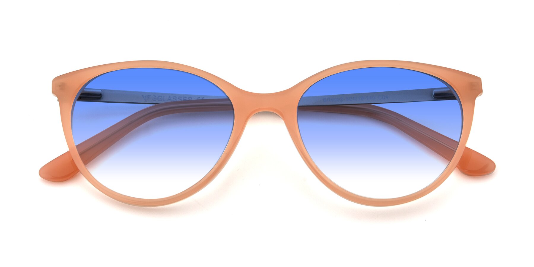 Folded Front of SR6062 in Pink with Blue Gradient Lenses