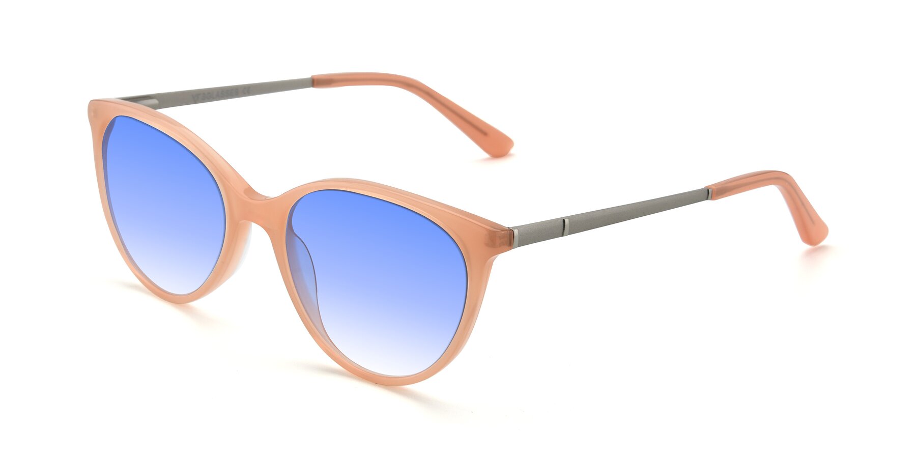 Angle of SR6062 in Pink with Blue Gradient Lenses