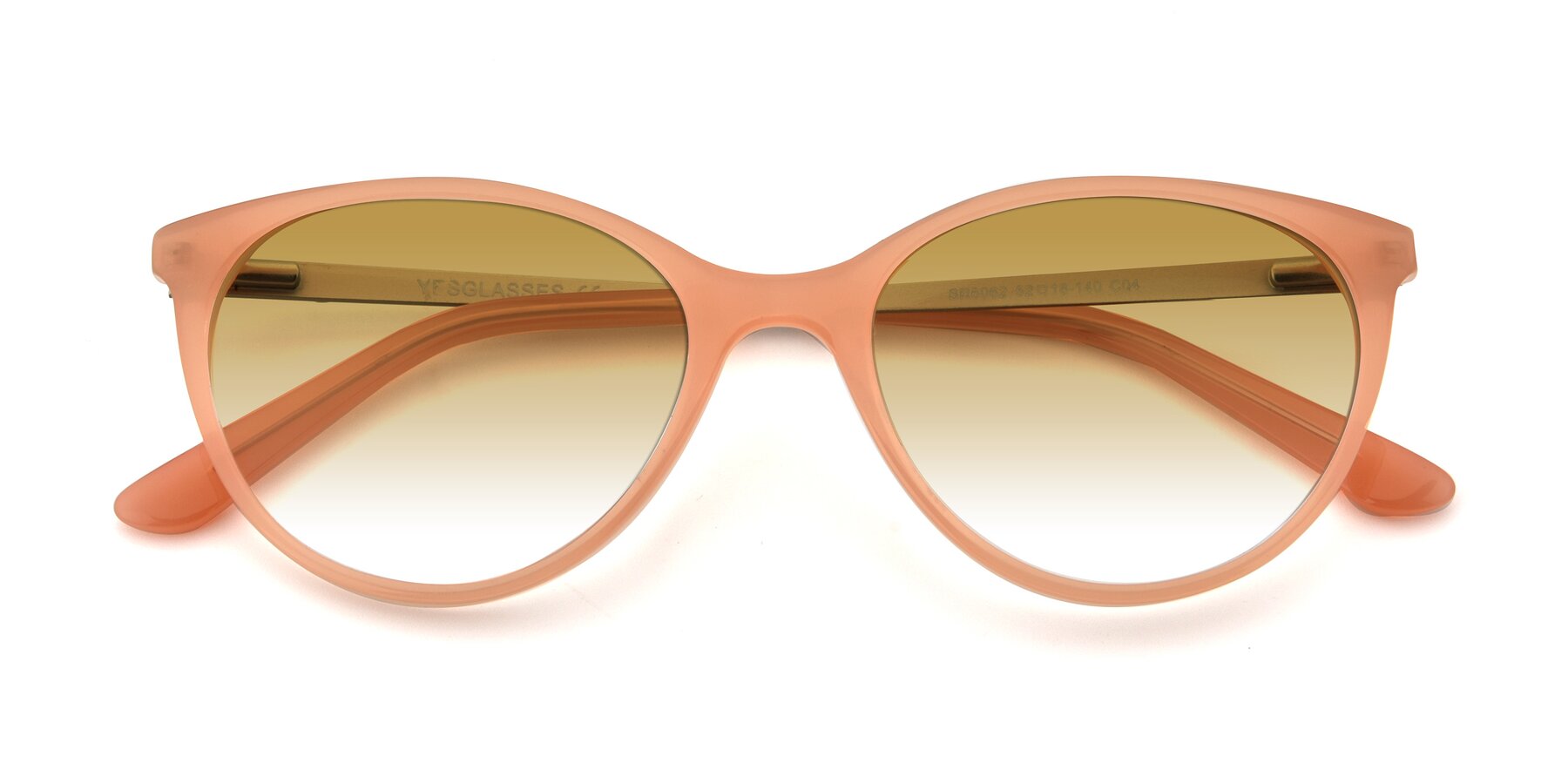 Folded Front of SR6062 in Pink with Champagne Gradient Lenses