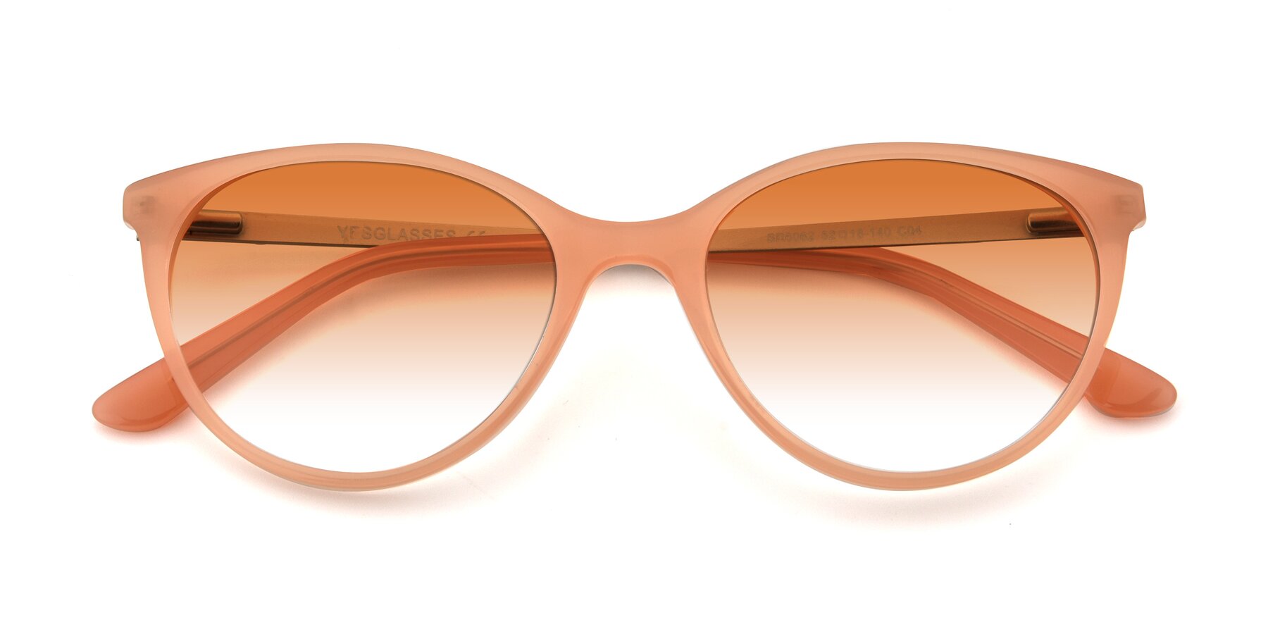 Folded Front of SR6062 in Pink with Orange Gradient Lenses