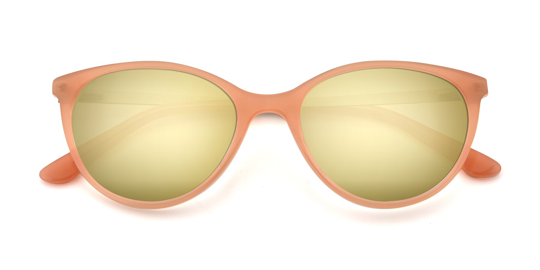 Folded Front of SR6062 in Pink with Gold Mirrored Lenses