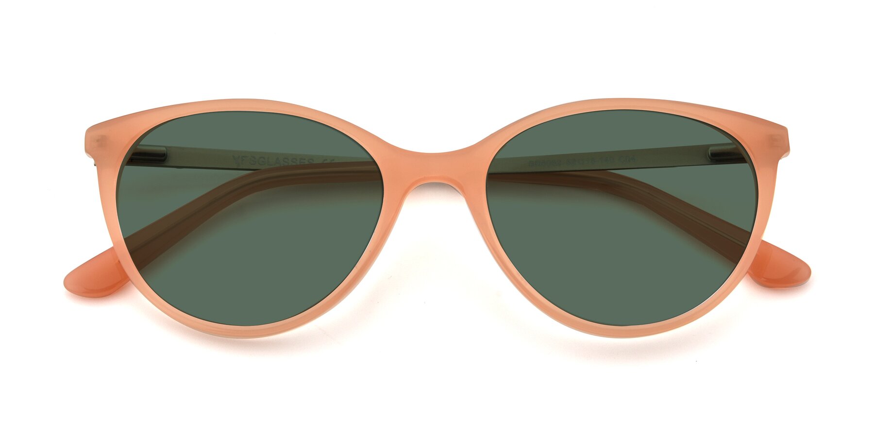 Folded Front of SR6062 in Pink with Green Polarized Lenses