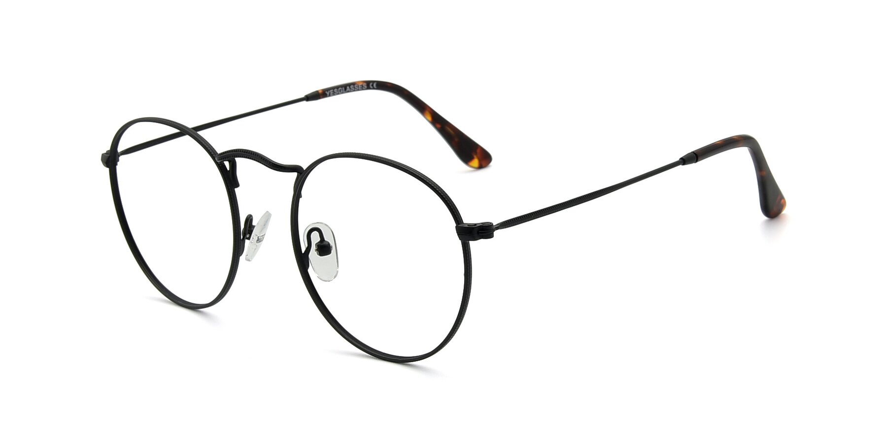 Angle of SR1552 in Black with Clear Blue Light Blocking Lenses