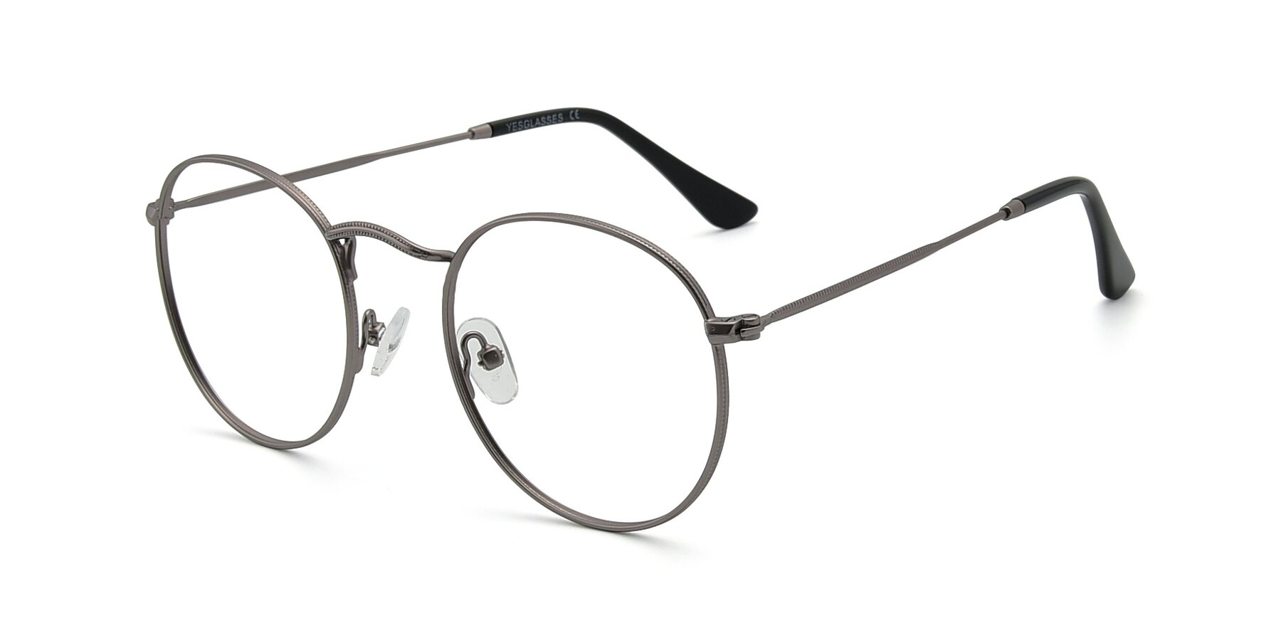 Angle of SR1552 in Gunmetal with Clear Eyeglass Lenses