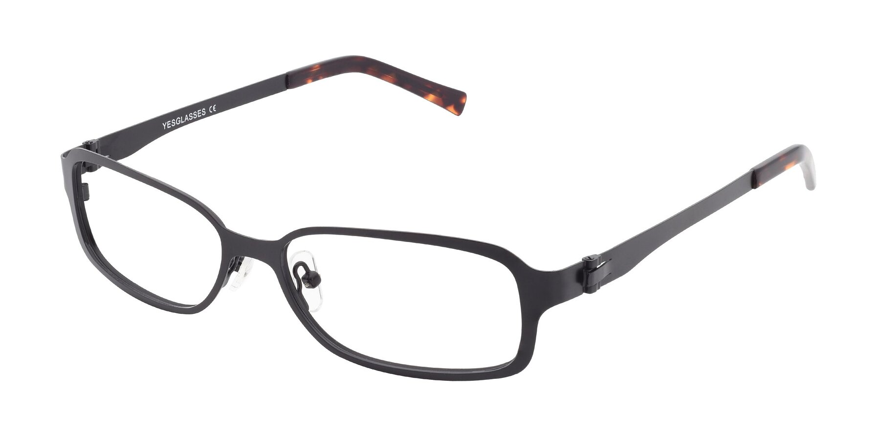 Angle of SR1535 in Black with Clear Eyeglass Lenses