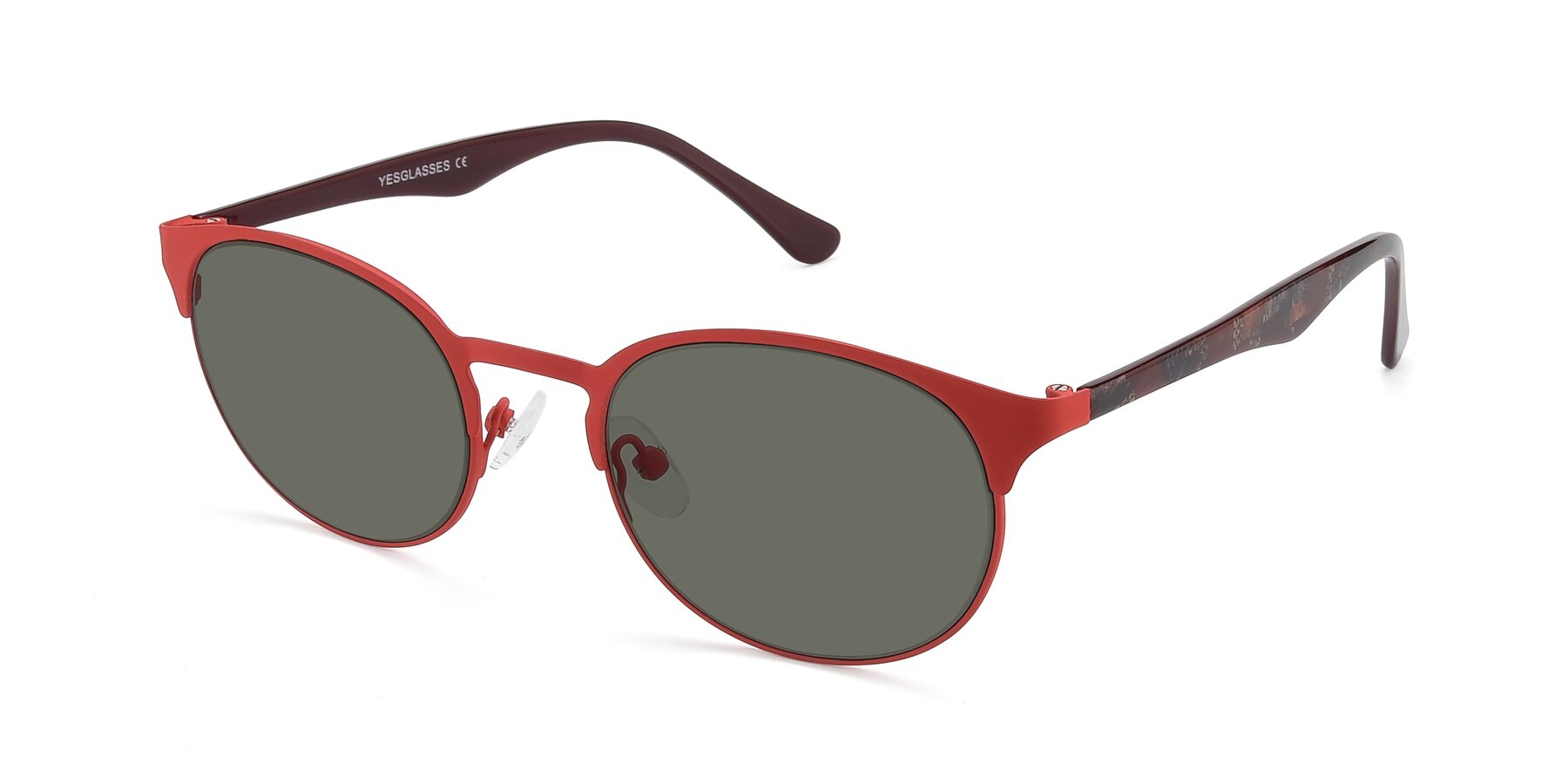 Angle of SR8026 in Matte Red with Gray Polarized Lenses