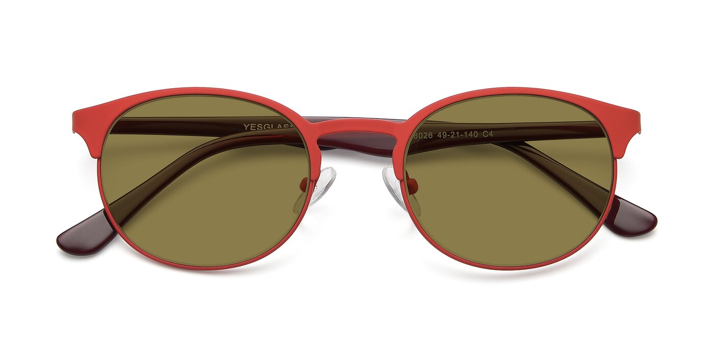 SR8026 - Matte Red Polarized Sunglasses
