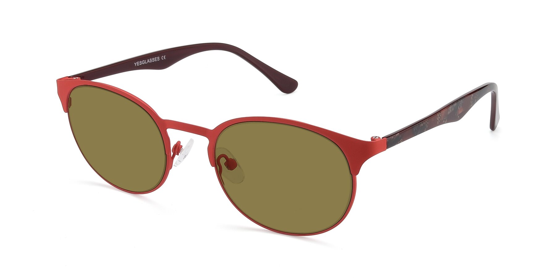 Angle of SR8026 in Matte Red with Brown Polarized Lenses
