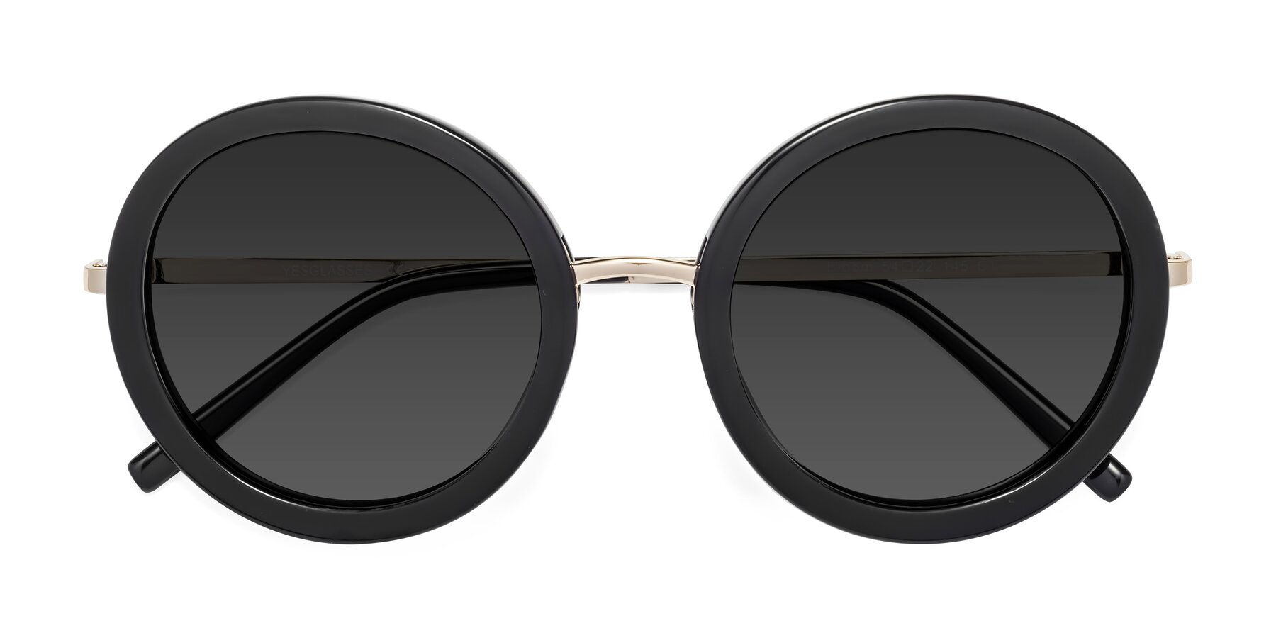 Folded Front of Bloom in Black with Gray Tinted Lenses