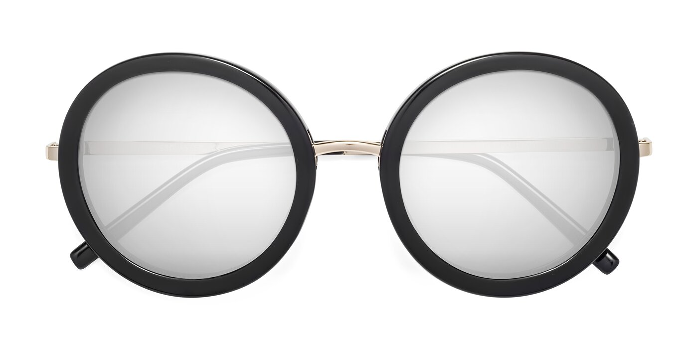 Bloom - Black Flash Mirrored Sunglasses