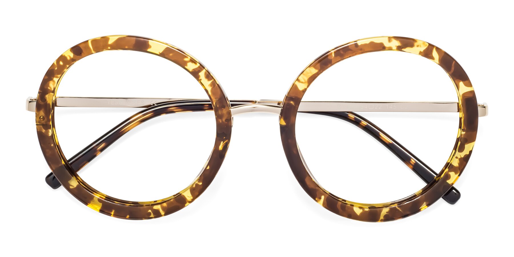 Folded Front of Bloom in Transparent Tortoise with Clear Reading Eyeglass Lenses