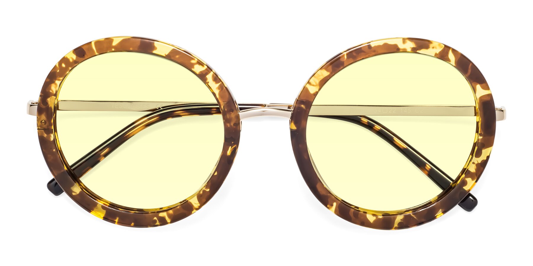 Folded Front of Bloom in Transparent Tortoise with Light Yellow Tinted Lenses