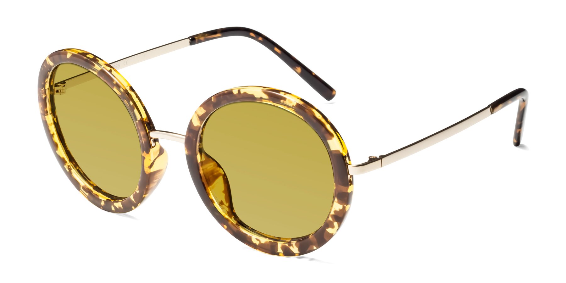 Angle of Bloom in Transparent Tortoise with Champagne Tinted Lenses