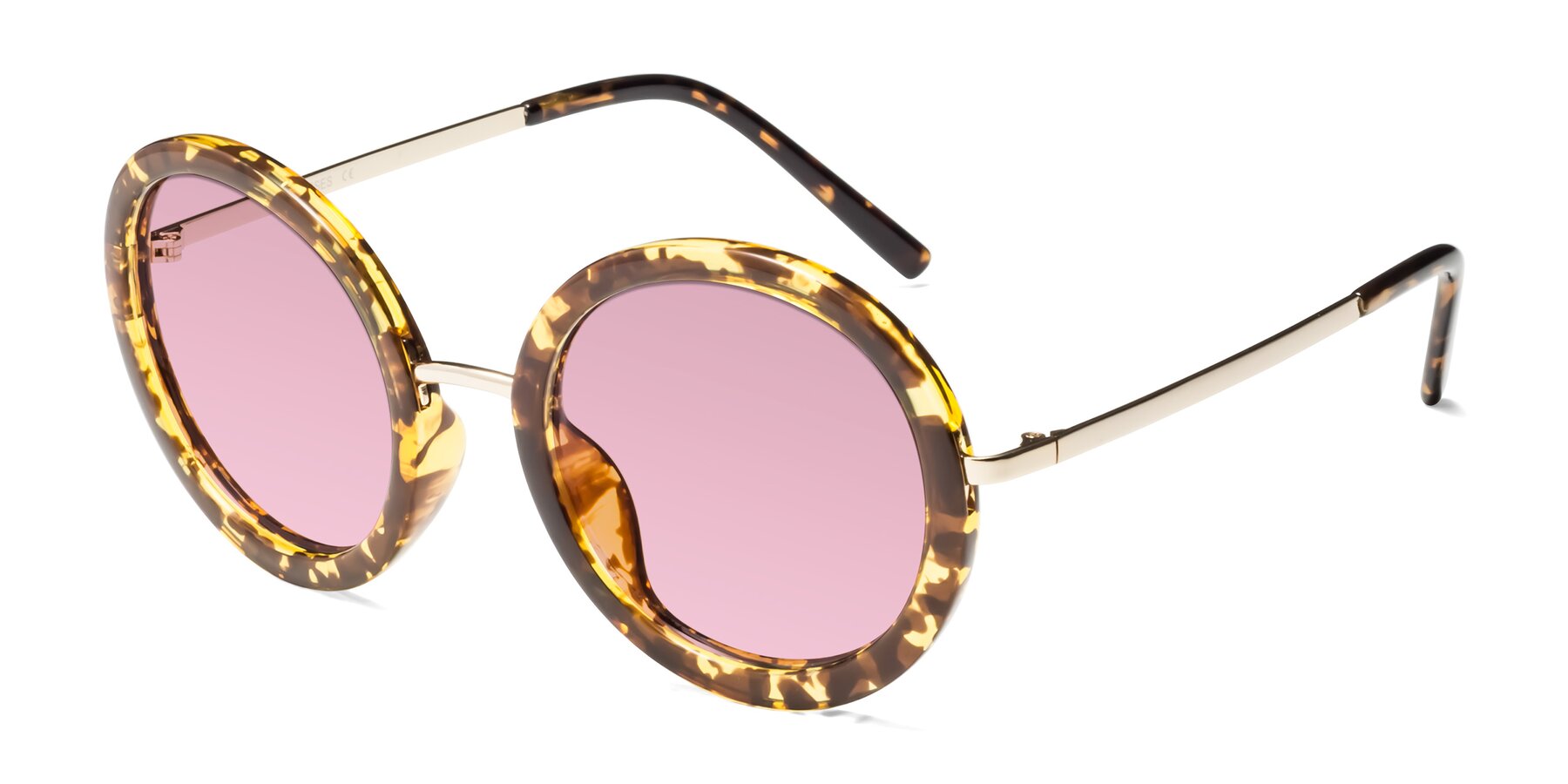 Angle of Bloom in Transparent Tortoise with Light Wine Tinted Lenses