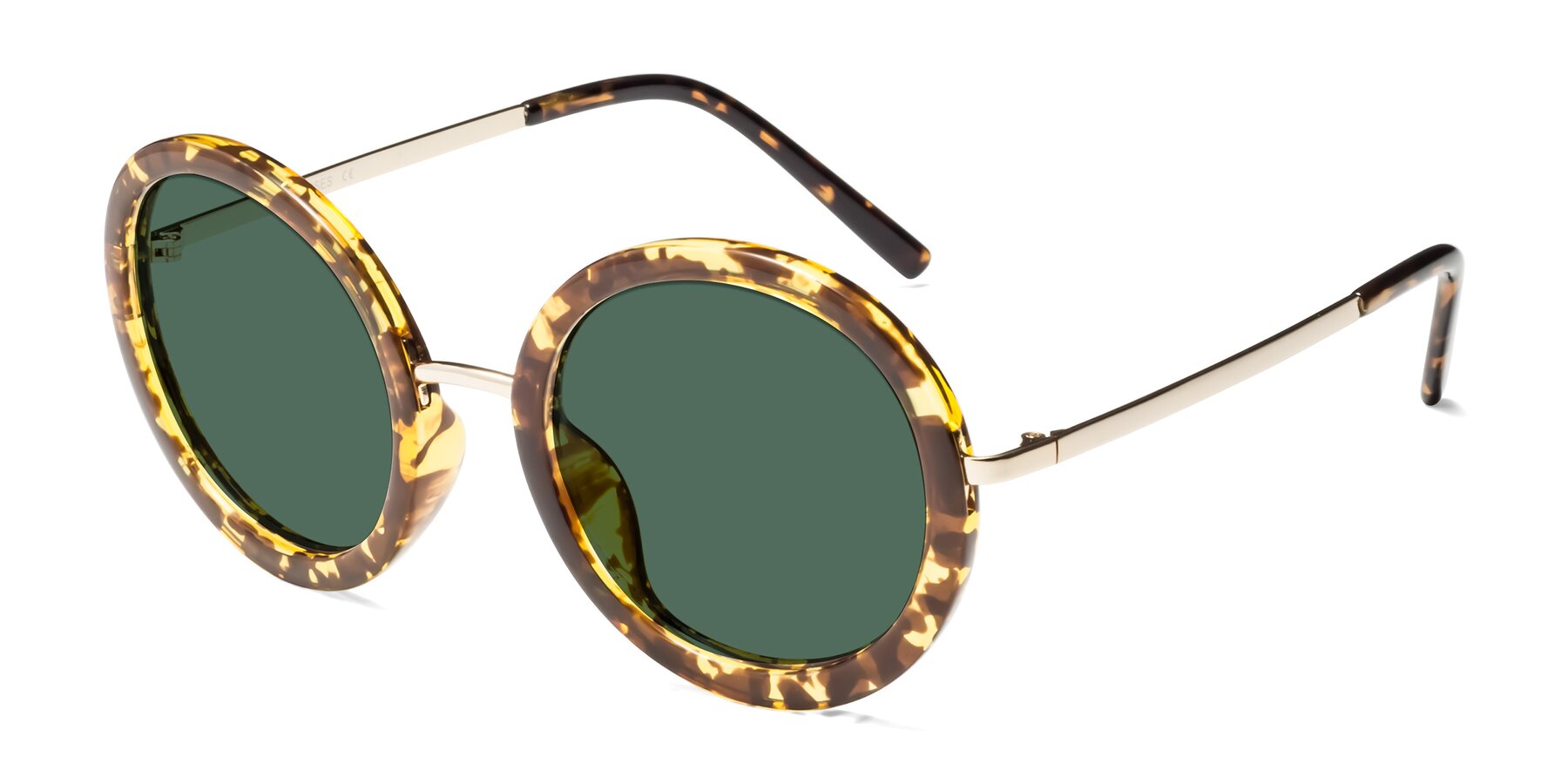 Angle of Bloom in Transparent Tortoise with Green Polarized Lenses
