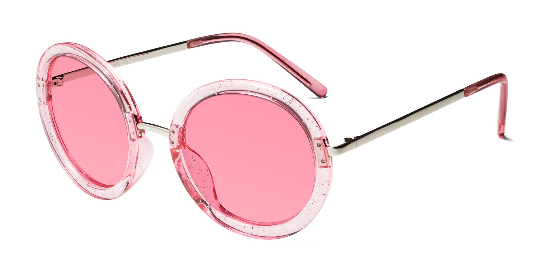 Angle of Bloom in Transparent Pearl Pink with Pink Tinted Lenses